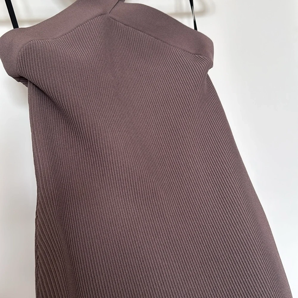 ARITZIA Babaton Bodycon Mini Sculpt Knit Dress in Deep Taupe - Large - Picture 7 of 11